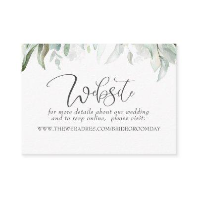 Wedding Website Bohemian Greenery