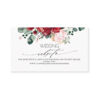 Wedding Website Burgundy Red and Blush Pink