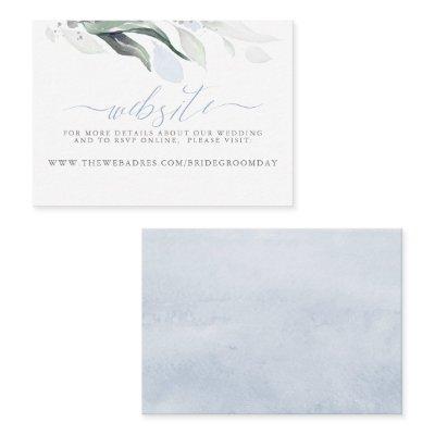 Wedding Website Dusty Blue Greenery