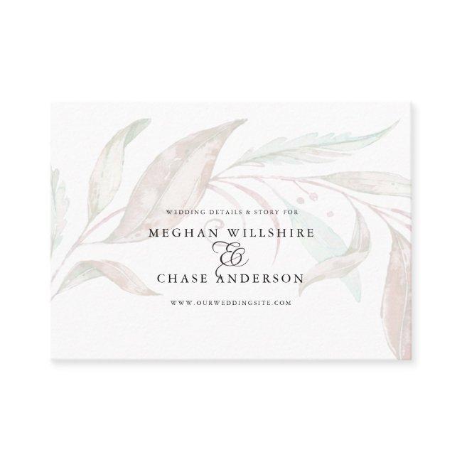 WEDDING WEBSITE | Sheer Watercolor Wispy Foliage