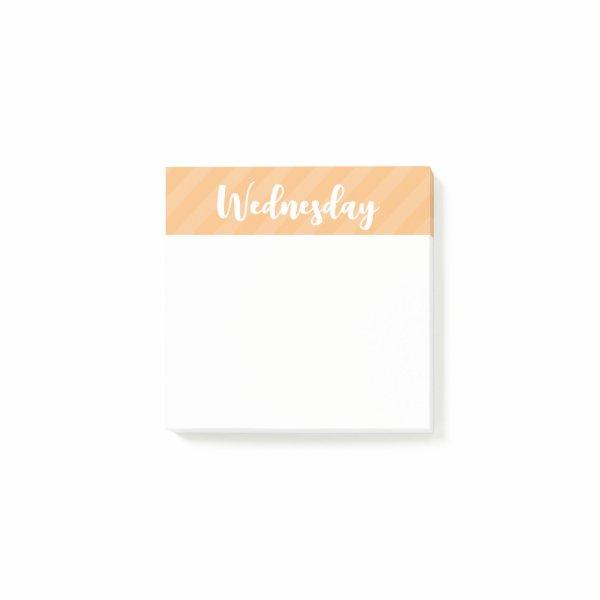 Wednesday - Days of the Week - Post It Notes