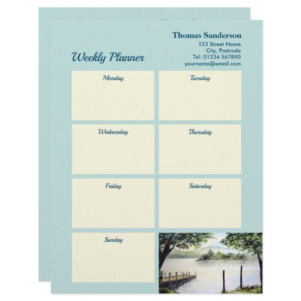 Weekly Planner Derwentwater Lake District Cumbria Letterhead