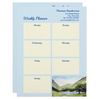 Weekly Planner Lake Buttermere Cumbria England Letterhead