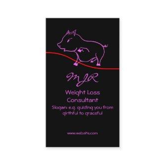 Weight Loss Consultant - Cute Piggy Logo in Pink