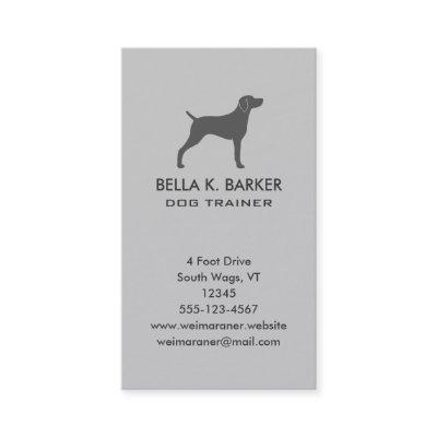 Weimaraner Dog Silhouette Vertical Grey