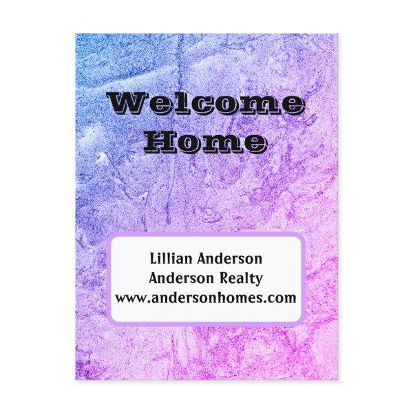 Welcome Home Pastel Thank You Real Estate Realty Postcard