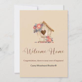 Welcome Home Realtor Congratulations Card