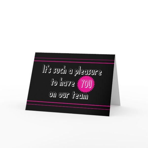 Welcome to Our Team Card