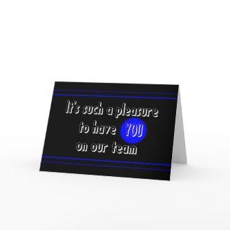 Welcome to Our Team Card