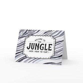 Welcome to the Jungle Funny Employee Greeting Card