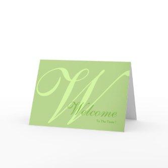 Welcome To The Team Monogram Card