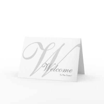 Welcome To The Team Monogram Card