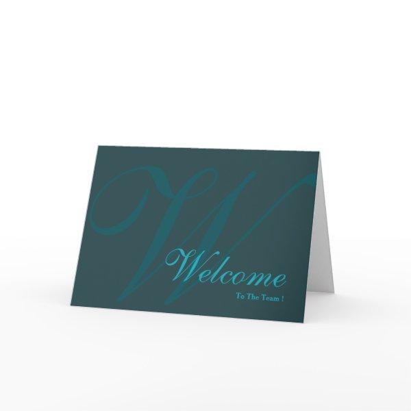 Welcome To The Team Monogram Card