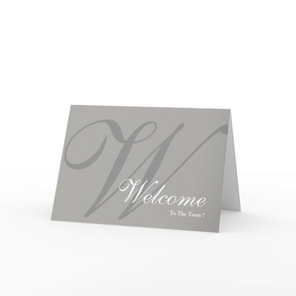 Welcome To The Team Monogram Card