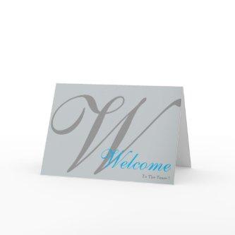 Welcome To The Team Monogram Card