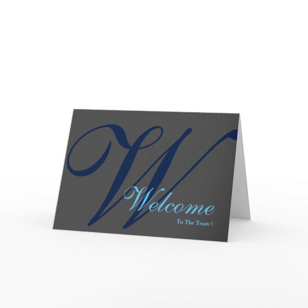 Welcome To The Team Monogram Card