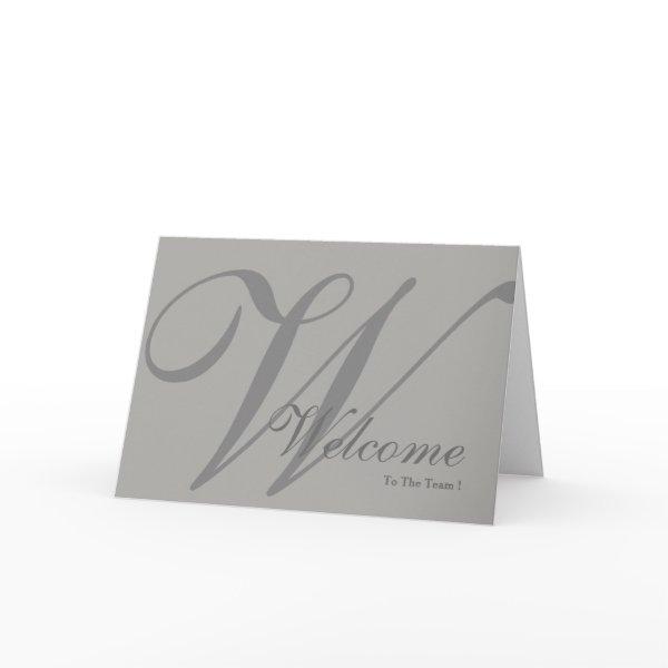 Welcome To The Team Monogram Card