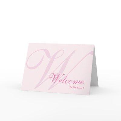 Welcome To The Team Monogram Card