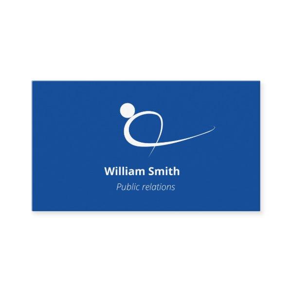 Welcoming Blue Modern Motion Person Logo