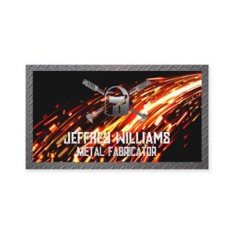 Welder Helmet Logo | Sparks | Metallic
