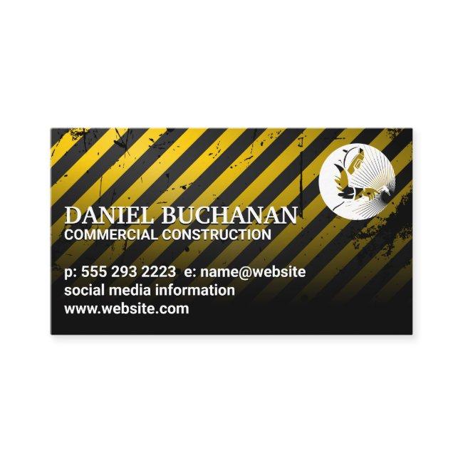 Welder Logo | Caution Construction Background