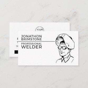 Welder Portrait Sketch, Metal Worker, Welder