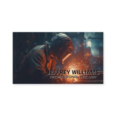 Welder Working in Shop | Sparks Flying