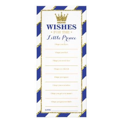 Well Wishes Card, Baby Shower, Prince, 25 Pack Rack Card