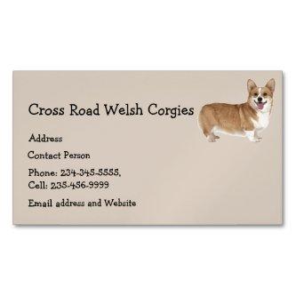 Welsh Corgies Dog Pet Animal Logo  Magnet