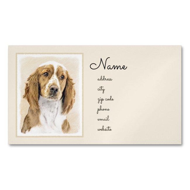 Welsh Springer Spaniel Painting - Original Dog Art Magnet