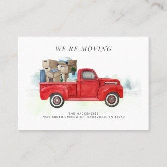 We're Moving Red Truck Change of Address