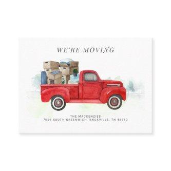 We're Moving Red Truck Change of Address