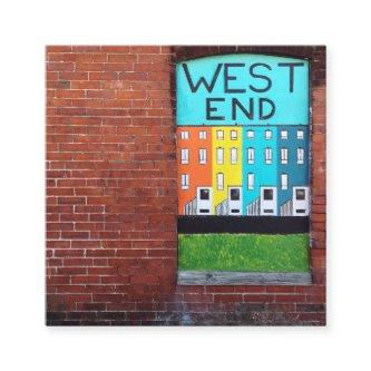 west end city wall art square