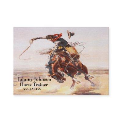 Western Cowboy On Bucking Horse Template