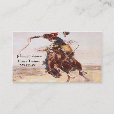 Western Cowboy On Bucking Horse Template