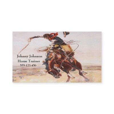 Western Cowboy On Bucking Horse Template