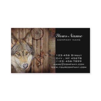 Western dream catcher  native american indian wolf