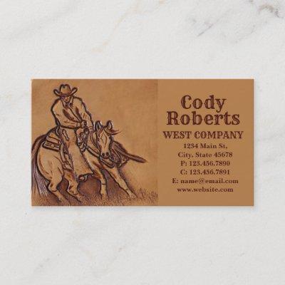 Western leather horseback Riding Rodeo Cowboy