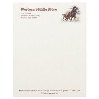 Western saddlery business letterhead