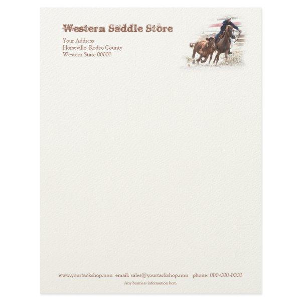 Western saddlery business letterhead