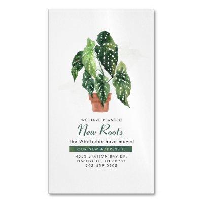 We've Moved Botanical Moving Announcement  Magnet