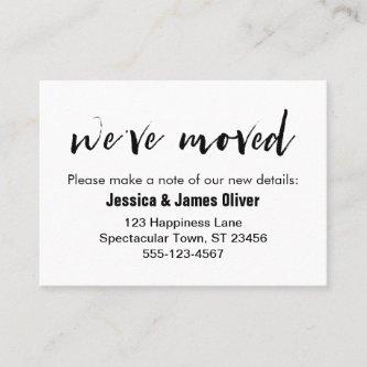 "We've Moved" Casual Handwriting Typography Card