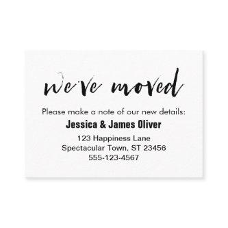 "We've Moved" Casual Handwriting Typography Card