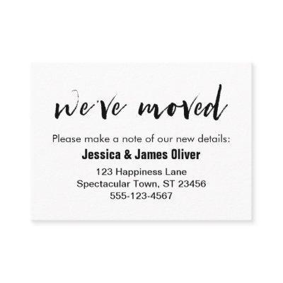 "We've Moved" Casual Handwriting Typography Card