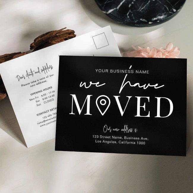 We've Moved Minimal Business Office Address Change Postcard