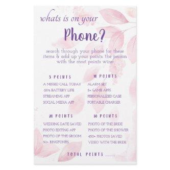 What is on your Phone? Game Card Flyer