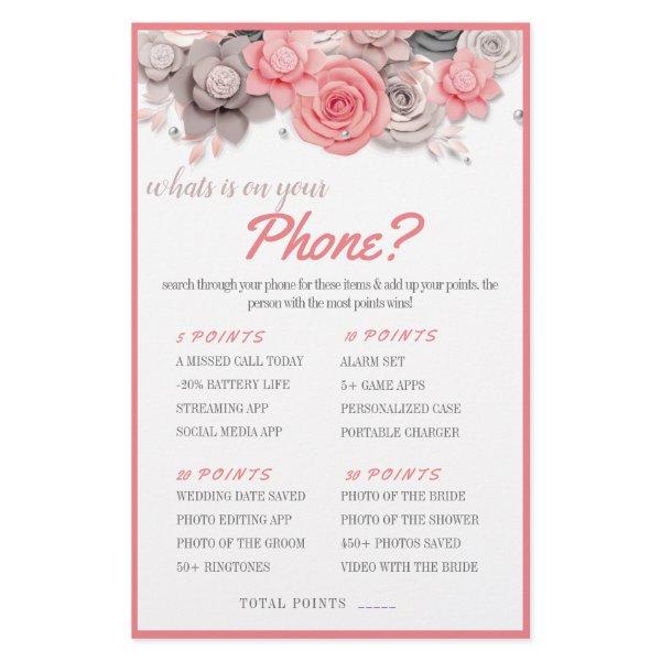 What is on your Phone? Game Card Flyer