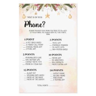What is on your Phone Wedding Shower Game Card Fly Flyer