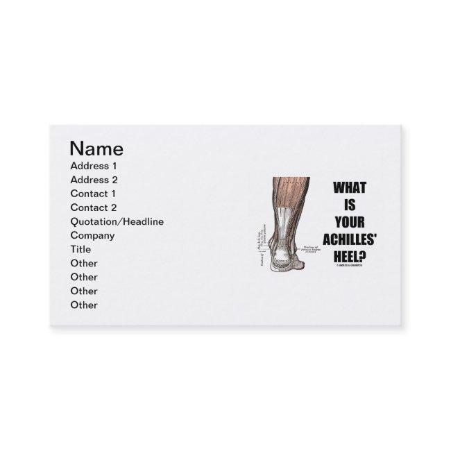 What Is Your Achilles' Heel? (Heel Anatomy)