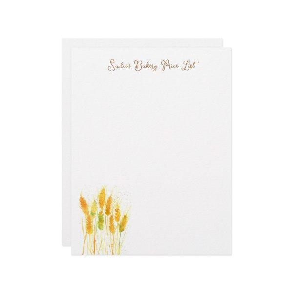 Wheat Bakery Business Wholegrain Plant Watercolor  Letterhead